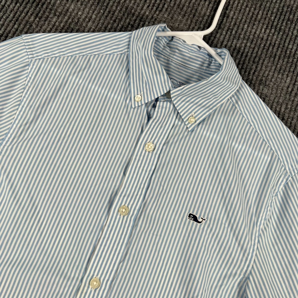 Vineyard Vines Performance Shirt Mens XS Extra Small Blue Striped Long Sleeve